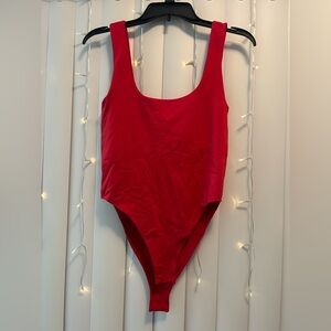 A new day Red Bodysuit